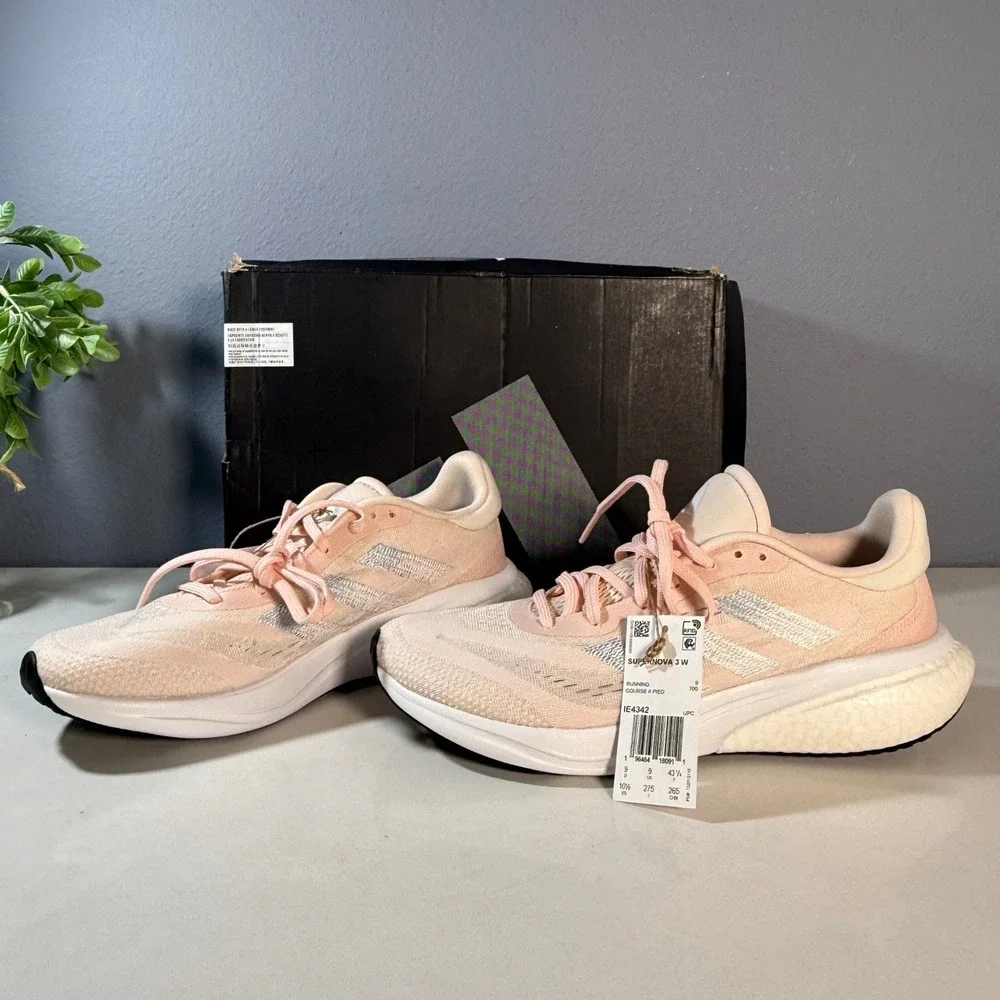 Adidas Supernova 3 Women Running Shoes Pink Silver Sz 10.5 IE4342